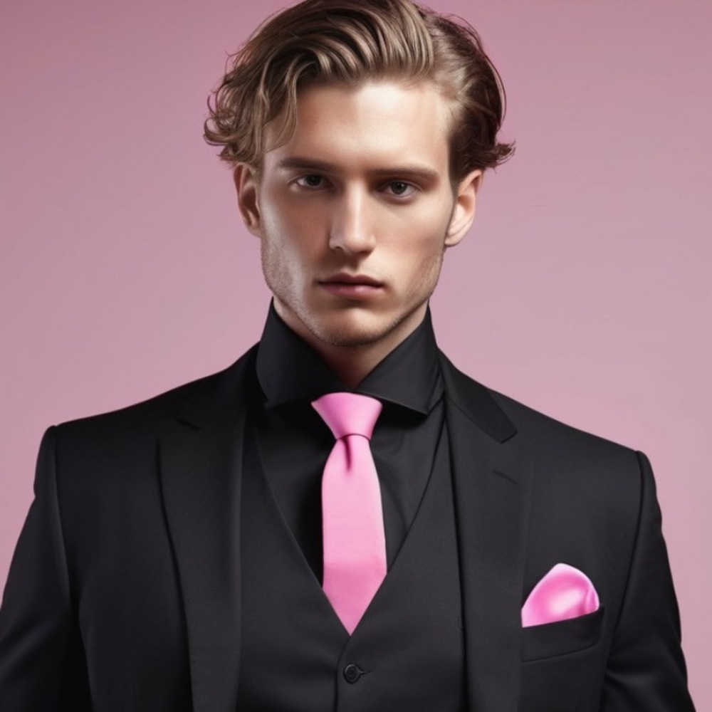 Pink Satin Pocket Square
